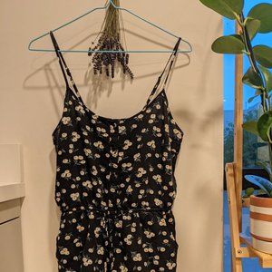 Floral Daisy Romper with Buttons